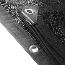 Telo con Rivestimento Superiore in Tessuto Ombreggiato al 90% con Occhielli, Telo Retinato in Rete for Tende da Sole, Prato Nero, 85 G/M² (Size : 2×2m)