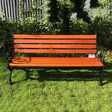 Household appliances Panca per sedie da Giardino Lawn Park Panche da Giardino in Metallo e Legno per Esterno, Panca da Balcone in Legno anticorrosivo con Schienale per Giardino/Piazza/Parco