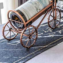 Portabottiglie singolo in ferro, portabottiglie decorativo da pavimento per carrozza romana, decorazione di mobili/A / 33.5×12×19.5cm