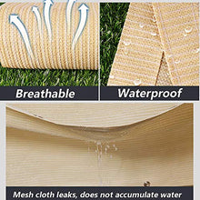 Vicareer Rete Ombreggiante 90% Vela Ombreggiante Telo Parasole,Impermeabile,Protezione UV,Tenda A Vela Frangivista per Giardino Balcone Terrazza,Beige(2X3M)
