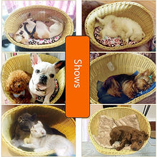 GWM Cane da Compagnia in Rattan, Cane da Orsacchiotto, Cesto, Cane Piccolo, Estate, Hiromi, Rattan, Articoli per Gatti, Lettiera per Gatti, Animale Domestico, Letto per Cani (Dimensioni : 1)
