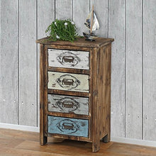 Mendler Serie Vintage Como cassettiera Legno Stile Spagnolo Modello Cadiz 33x49x79cm