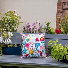 Celina Digby® - Cuscino impermeabile da giardino in fibra cava generosamente riempita Crema. Quadrato. Dimensioni: 43 x 43 cm.
