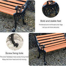 outdoor furniture Panca da Giardino Seduta in Metallo da Esterno, Panche da terrazza in Legno Artificiale Resistenti alle intemperie, Il Telaio in Alluminio pressofuso Rinforzato è Solido e Stabile