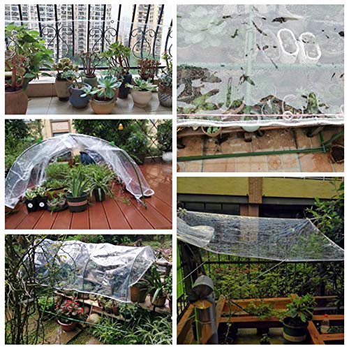 Telo MYAN Impermeabile, Telone Protezione per Esterno Plastica Antipioggia Antipolvere Tenda con Occhielli Giardino Hutch Copertina, Personalizzabile (Color : Clear, Size : 1.9M X 1M)