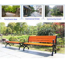 QHW Panchina del Parco, panchina in Legno massello per Il Tempo Libero per 2-3 Persone, Sedia da Giardino con Schienale, Resistente alle intemperie, Portata 300 kg (120/150 cm)