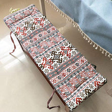 Xpnit - Cuscino per panca da giardino a 2 3 posti, in cotone, per sala da pranzo, cucina, 100/120 cm, per interni ed esterni (100 x 35 cm, rosso)