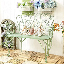GaoF Panchina da Giardino per terrazza Panchina da Giardino Panchine per Il Tempo Libero, panchine in ghisa Resistenti alle intemperie e antiruggine, panchina da Cortile a 2 posti con Schienale e