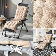 Asterisknewy, Cuscino spesso per sedia a sdraio e a dondolo, per interni ed esterni, viaggi e vacanze, 155 x 48 x 8 cm, Marrone chiaro, 130*50*12