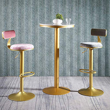XINGLEI Sgabello Alto da Bar, Regolabile in Altezza e Girevole a 360 °, Moderna Sedia Imbottita con Schienale Medio per Una Seduta ergonomica Alta, Resistente e Stabile (Color : Pink, Size : 45~60cm)