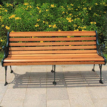 59in terrazza panchina parco giardino lounge chair, panchina da esterno 3 posti cortile in ghisa sedile in metallo, sedia portico anticorrosivo resistente agli agenti atmosferici Mobili per ponte /