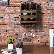 YQY Cremagliera da Parete in Vetro per Vino Portabicchieri di Vino Creativo Cremagliera Sottosopra Calice in Legno massello Bottiglia per Legno