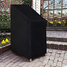 Copertura per sedie da giardino, 2 pezzi, 210D, tessuto Oxford, impermeabile, antivento, resistente ai raggi UV, per sedie da esterni, colore: nero