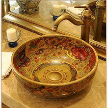 Jgophu Appendiabiti in porcellana cinese per il bagno con vaschetta rotonda in ceramica