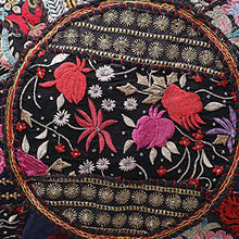 Patchwork Rotondo Ottomano Pouf Bohemian Indiano Pavimento Poggiapiedi Boho Ricamato Sedute Vintage Decor Colorato Handmade Sgabello Casa