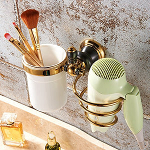 MBYW Portasciugamani Moderno Portasciugamani Elegante per Il Bagno di Moda Portasciugamani Europeo Oro Set Rame Dorato Portasciugamani Bagno cremagliera Bagno Hardware Ciondolo, Asciugacapelli