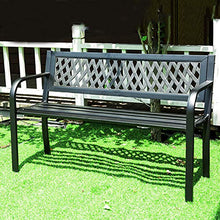 Posti a Sedere all'aperto nel Parco divertimenti della terrazza, Panca da Cortile in Metallo Impermeabile e anticorrosiva, Chaise Longue da Giardino con Schienale e braccioli,Adatto a Prati e portic