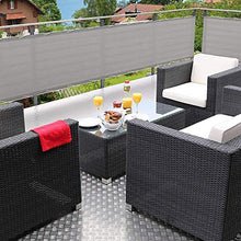 Telo Ringhiera Balcone, Pannelli da Giardino Frangivista, Frangivista e Telo Frangivento per Balconi, Resistente alle Intemperie, Grigio, Diverse Dimensioni,60×400cm