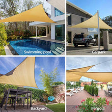Ohuhu Tenda a Vela Parasole 3,6 x 3,6 x 3,6 m con Installazione Kit di Fissaggio in Acciaio Inox per impieghi gravosi, Tende da Sole per Esterno Protezione Solare Respirante Anti UV Giardino Esterni