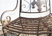 Panca JD130838 in Metallo Panca da Giardino Panca-Seduta Panca-Suolo 2 sedute 116cm Panca Rotonda