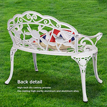 Panchine da Giardino Panca per Tempo Libero da Esterno, Panca da Terrazza in Ghisa Resistente Alle Intemperie, Panca da Cortile Con Schienale e Braccioli Panchine da Giardino Decorative Sotto Portic