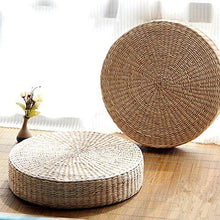 WWZL Futon in Paglia Intrecciata a Mano Cuscini Portatili Meditazione Soft Yoga Mat per la Decorazione Finestra Pavimento, Cerimonia del tè,60cm
