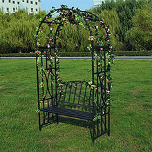 Arco Da Giardino In Acciaio, Panchina Da Giardino Panchina Da Esterno Panchina Da Patio, Pergolato Alto Da Giardino, Stabile, Stabile, Portante Elevato, Per Varie Piante Rampicanti, Cortile Con Prato