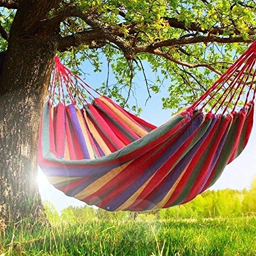 Amaca Amaca Da Campeggio Letto Altalena In Tela Outdoor Backpacking Viaggio Sopravvivenza Letto Per Dormire Terrazza Portico Sedia Sospesa 260 * 150 Cm