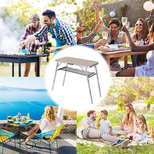 DAUERHAFT Tavolo da Picnic Pieghevole Robusto Tavolo da Campeggio Pieghevole Antiscivolo, per Barbecue, Adatto per parchi