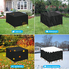 HEIMUNI Copertura per Mobili da Esterno Quadrato Telo Copri Tavolo Quadrato Sedie Resistente allo Strappo Impermeabile Copritavolo Giardino (135 x 135 x 75cm)