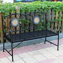 Household Products Sedia da Giardino Sedia Doppia in Metallo per Esterni, Panca da terrazza con bracciolo Schienale, Poltrona da Salotto per la Decorazione della casa, per Veranda/Parco/Cortile