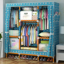 LyMei Organizzatore di stoccaggio Armadio Armadio in Tessuto in Legno massello a Prova di umidità Armadio in Tessuto Oxford Armadio Guardaroba Organizer, 148 * 173 * 45 cm,D