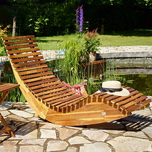 Casaria Sdraio a Dondolo Legno di Acacia con Certificato FSC® Lettino Prendisole Sauna Giardino Piscina Esterno terrazza