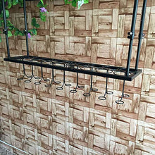 YWYW Portabottiglie Europeo da Appendere Bar Creativo Portabottiglie da Vino Bar Portabottiglie in Ferro battuto Decorazione Portabottiglie da Vino Capovolto (Dimensioni: 100 * 25 cm)