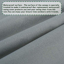 Copertura Altalena Impermeabile Anti-UV Tessuto Oxford Rivestito in Argento 210D Coperchio Superiore per Altalena a Due o Tre Posti per Giardino Terrazzo e Balcone (Grigio, 195 × 125 × 15 cm)