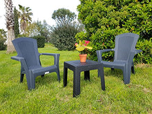 BRIKASA Tavolino Giardino Effetto Rattan Esterno Basso Resina Antares (Antracite)