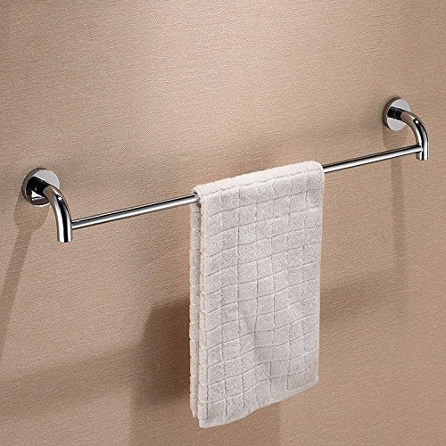 MBYW - Portasciugamani moderno e minimalista, portasciugamani da bagno, finitura cromata, semplice forato, 65 cm, adatto per bagno, camera da letto, cucina, ufficio, bar