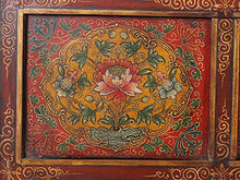 Yajutang - Cassettiera tibetana con motivo floreale dipinto a mano