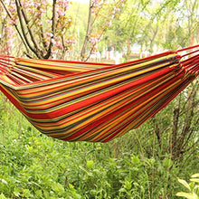 liangzishop Swing Amaca A Strisce Color Singola Doppia Oscillazione all'aperto Asta da Campeggio Campeggio Amaca da Camera da Letto Balcone Sedia appesa 110.2x59 Pollici Altalena da Giardino