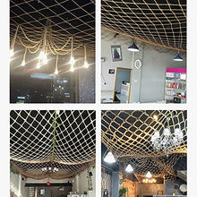 3 * 5m Scala Balcone Rete anticaduta Rete Protettiva Rete Protettiva Canapa Corda Rete Rete sicura for Bambini Retro Bar Soffitto Rete Appeso Vestiti Rete da Arrampicata Rete Corda 15 cm