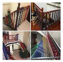 WEIFAN Rete in Corda per decking a Colori, Rete di Sicurezza per Bambini, Altalena per Amaca da Arrampicata per Esterni in Nylon Anti-Caduta Tessuta a Mano e Rete Ecologica