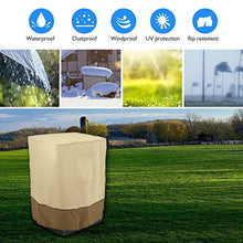 Copertura per Sedie da Giardino Impermeabile 210D Telo Coprisedie Pieghevole Parapolvere Resistente in Tessuto Oxford Quadrato 53X53X89 cm