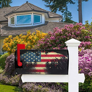 Bandiera Americana Vintage Eagle USA Bird Star Stripe 4 ° luglio Patriottica Mailbox Covers Magnetic Garden Yard Home Decor Dimensioni standard 53,3 cm x 45,7 cm