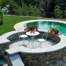 vorghini Tavolino Tondo da Giardino Ø60 cm in Ferro Peschiera Avorio
