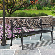 Panchine da Giardino Park Terrace, Panchina in Ghisa per Balcone Esterno, Panche per Tempo Libero Con Schienali e Corrimano per Cortili e Portici, Balcone Decorativo da Panca 2-3 Posti