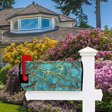 Marmo Teal Glod Stone Art Mailbox Copre Magnetiche Grandi Postali Casella Involucri Giardino Cortile Decorazione Casa Oversize Dimensioni 64,8 cm x 53,3 cm