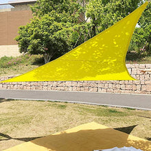 CH-GTJ Vela Ombreggiante, Vela Parasole Triangolare Tenda A Vela Impermeabile Protezione Antivento con Protezione UV 98% per Giardino Terrazza Campeggio Patio Party,Giallo,3x3x3m