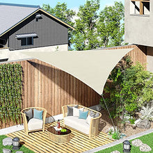 Outsunny Tenda Tendone Parasole Triangolare Tenda a Vela (Colore: Bianco Avorio, Dimensione: 3x3x3m)