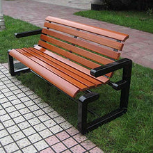 LXLH Panca da Giardino Panca da terrazza panchina da Giardino panchina da Esterno, panchina da Giardino anticorrosiva e Resistente al Sole con Schienale e braccioli, può ospitare 2-3 Persone, ADA