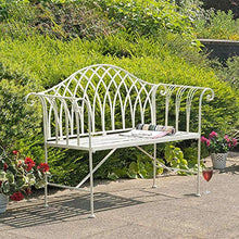 GaoF Panchina Doppia in Metallo per Esterni per Uso Domestico, Panchina retrò da Giardino, Mobili da Giardino Pieghevole Panchina in Ferro battuto, Adatto per Prato, Balcone, Terrazza